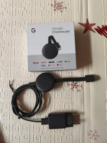 Google Chromecast 3ª Geração Original - Completo com Cabos