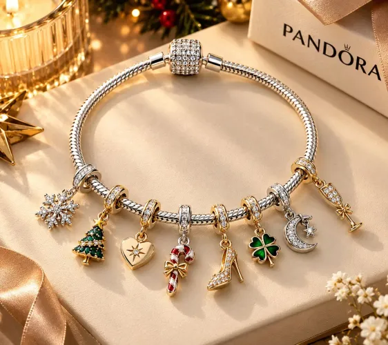 Pulseira Pandora Prata Personalizável com Berloques