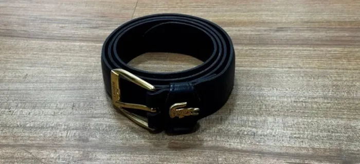 cinto em couro lacoste original, sem uso