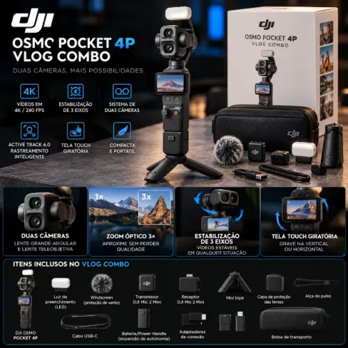 DJI Osmo Pocket 4p Vlog Combo