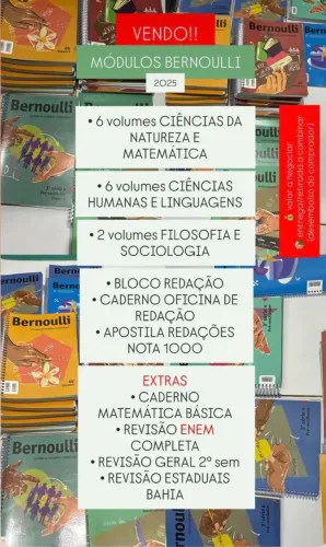Oportunidade! vendo MÓDULOS BERNOULLI 2025 usados em ótimo estado