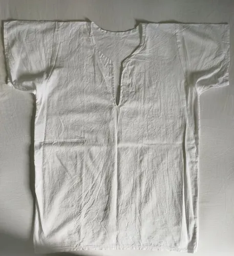 Conjunto de Ração Masculino Branco (Bata + Calça)