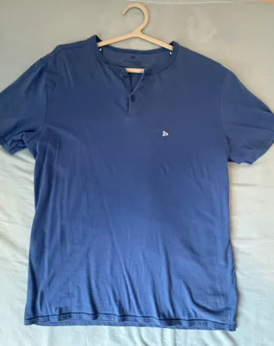 Camisa Azul de botão Malwee Kids 18
