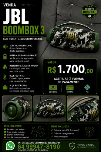 ? JBL BOOMBOX 3 À VENDA ?