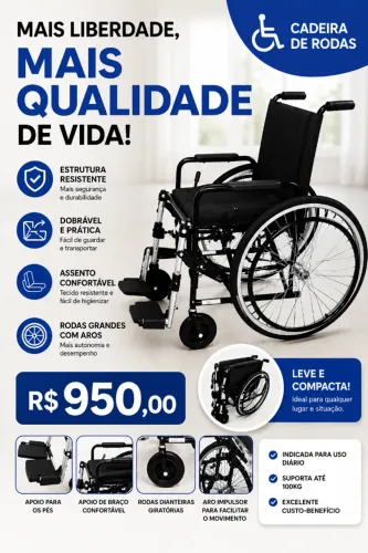Cadeiras de rodas seminova