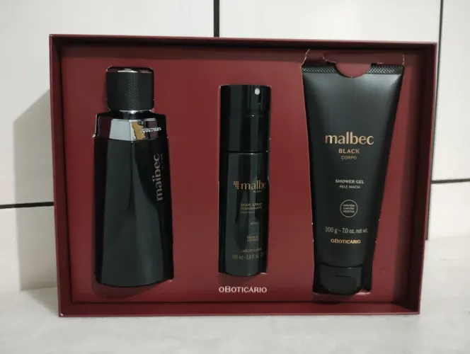 KIT PRESENTE DIA DOS PAIS MALBEC BLACK COM 3 ITENS O BOTICÁRIO ORIGINAL 