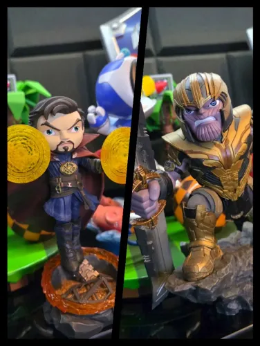 Minico Thanos e Dr. Strange Iron Studios.