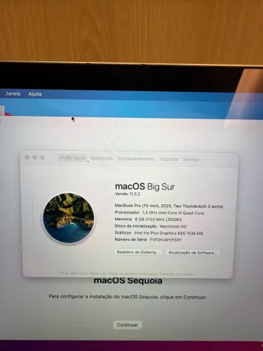 MackBook Pro 13 polegadas 2020 Two Thunderbolt
