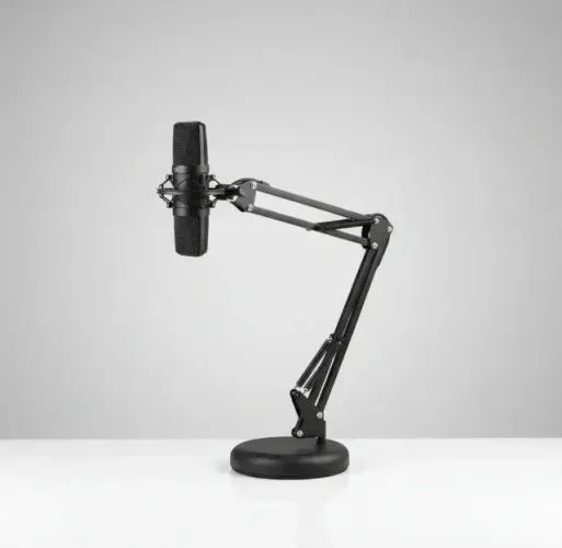 Suporte Articulado de Mesa para Microfone (Base Pesada | NOVO)