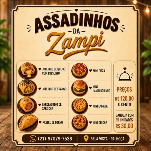 Mini Salgados Assados para Festa (Santa Catarina)