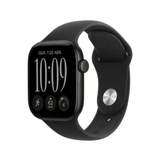 Apple Watch Series 12 42mm Alumínio Black GPS Original Lacrado