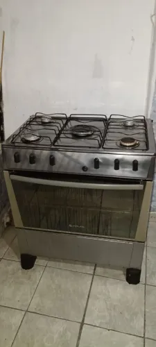 Fogão 4 bocas, prata 