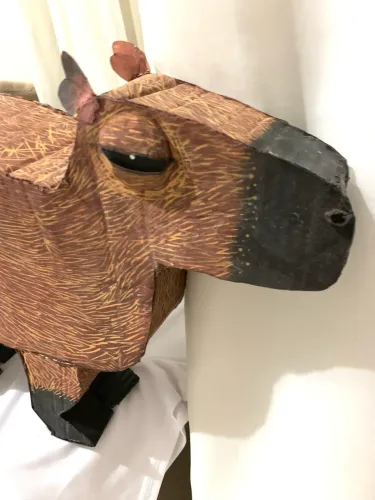 Decoração Capivara papelão 
