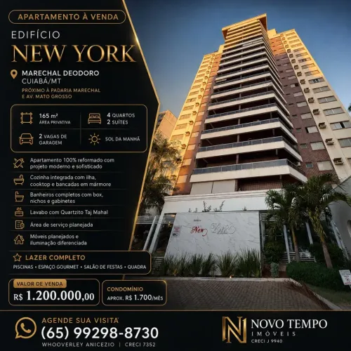Apartamento com 4 dormitórios, bairro Araés Cuiabá-MT