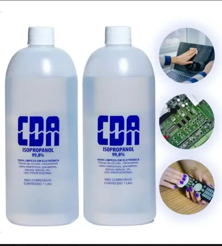 Kit 2 Litros Alcool isopropilico limpeza de eletronicos