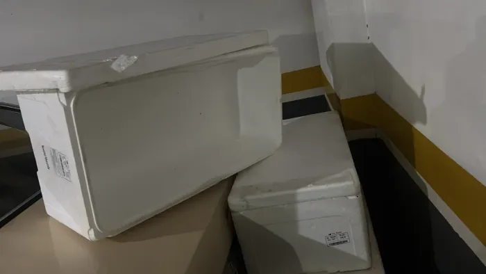 Caixa de isopor cabe 14kl de peixe