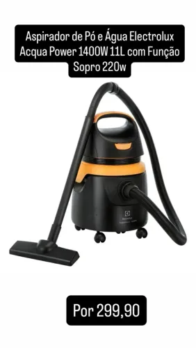 Aspirador de Pó e Água Electrolux Acqua Power 1400W 11L com Função Sopro 220w