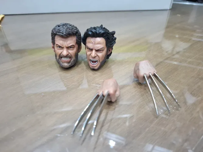 Cabeças figura 1/6 wolverine logan tipo hot toys phicen