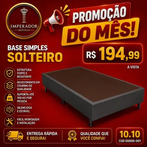 Base simples solteiro (Pague na entrega)