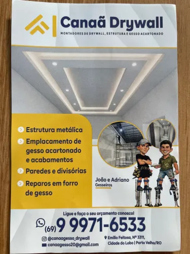 Trabalhamos com drywall (gesso)