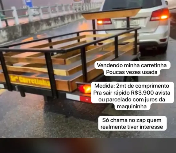 Carretinha usada poucas vezes