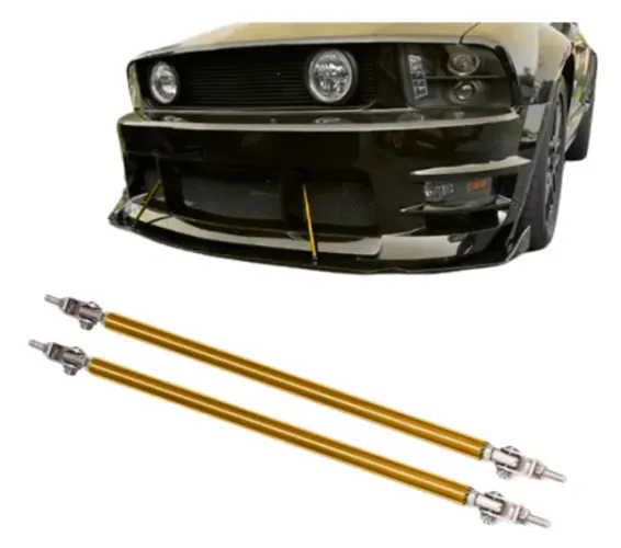 (Novo Prata)Haste Spoiler Skirt Universal 20cm Suporte Regulável
