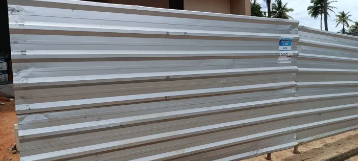 Telha metálica galvanizada para obra