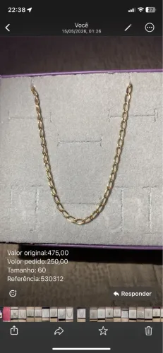 Cordão masculino Rommanel
