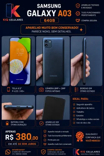 Celular Samsung A03 Novinho