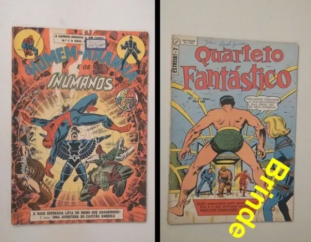 Homem-Aranha Especial em Cores nº 5 (1974)- EBAL e Brinde Quarteto Fantástico - Nº2 (1970)