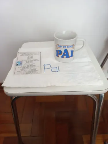 Caneca para"DIA DOS PAIS" e toalhinha Dohler