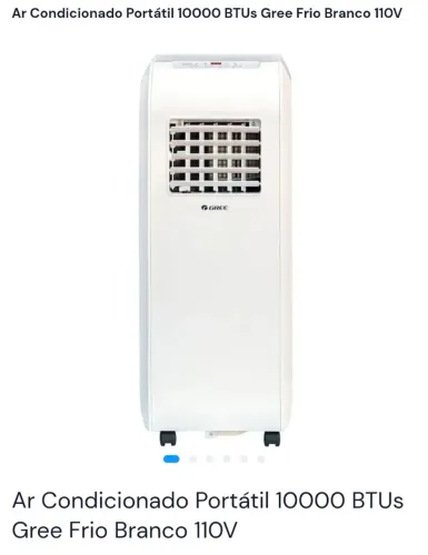 Ar condicionado portátil Gree 10.000 BTUs+ 127V
