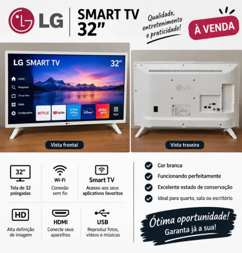 TV Smart 32 LG Branca