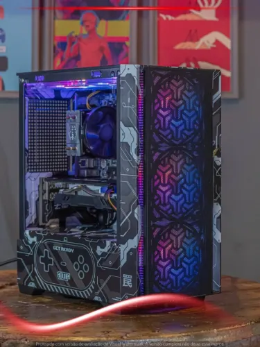Desktop i5 8400, RX 580, 16GB, SSD 512GB, Fonte 500W, Gabinete Aigo, Fans Rise