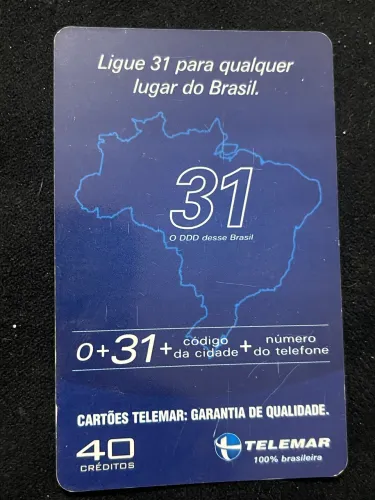 Cartão telefônico raro 
