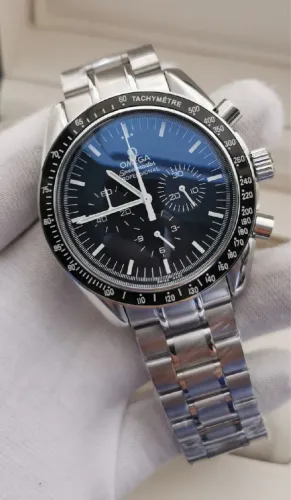 Omega Speedmaster Professional - Linha Prem AAA+ Automático - Vidro Safira - Aço Inox