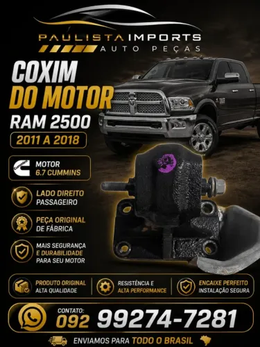 Coxim Motor Ram 2500 2012 2013 2014 2015 2016 2017 2018 ( Lado Direito )