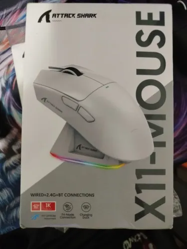 Mouse Attack Shark X11 / cor: branca / Lacrado