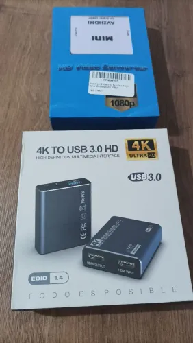 Placa de captura HDMI e conversor RCA para hdmi