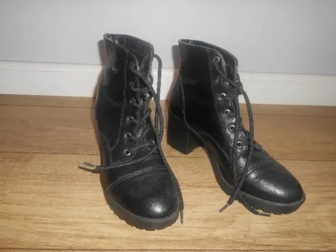 Coturno Preto Feminino 38 Pouco Usado