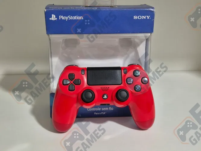 Controle PS4 Vermelho Original Seminovo | Aceito Cartão!!!