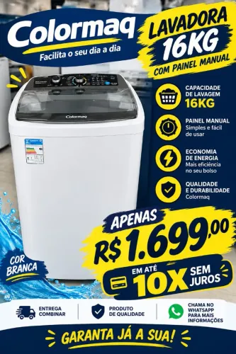 Máquina de lavar Colormaq 14kg Nova!!!