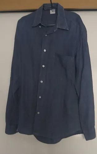 Camisa Social Masculina Azul