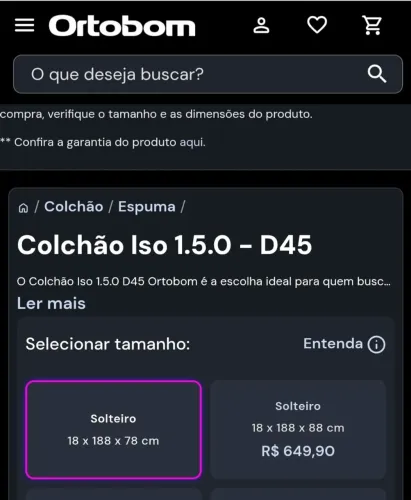 VENDO COLCHÃO ORTOPÉDICO ORTOBOM D-45