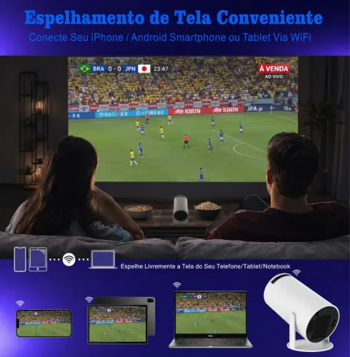 Projetor HY300 Original Portátil Smart Android 11 4K Ultra HD HDMI 