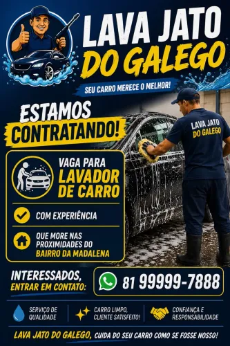 Vaga Lavador Carro