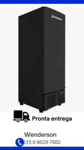 Freezer Vertical Tripla Ação Porta Cega Preto 127v