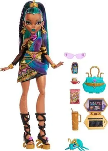 Boneca Monster High Nefera De Nile Royal Mummy com acessórios
