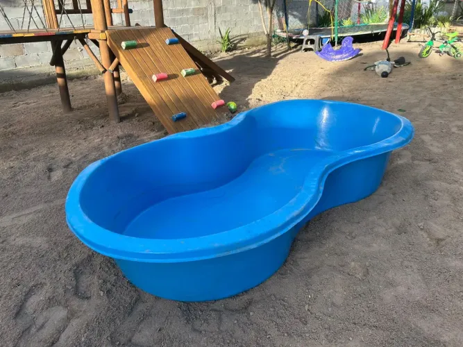 Caixa Piscina Feijão 700 Litros Azul Afort