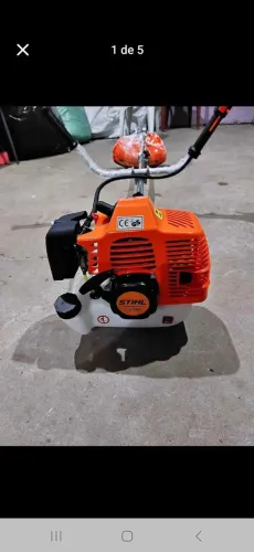 Roçadeira stihl fa 290 aparador de gramas muito top funciona a óleo e gasolina  chama no p